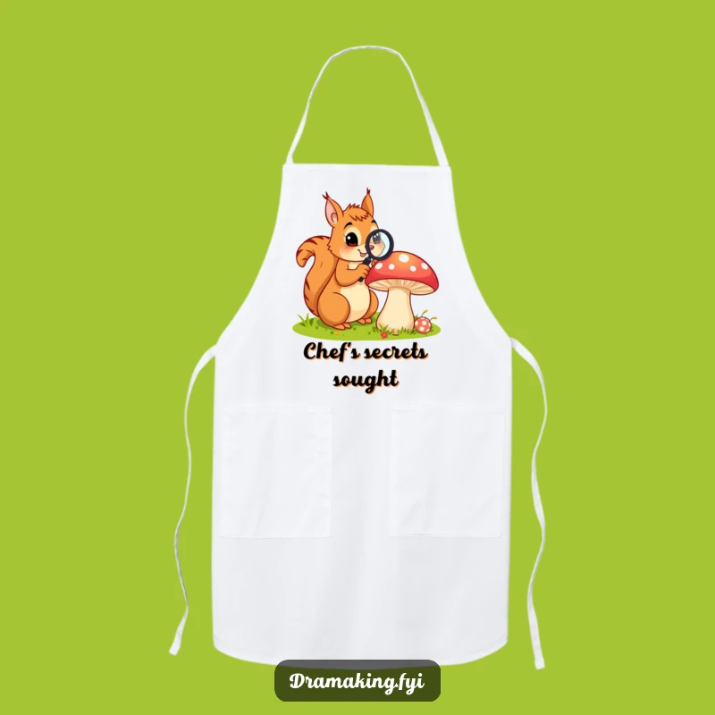Funny Squirrel Scientist Apron: Cook Up Nature's Discoveries!