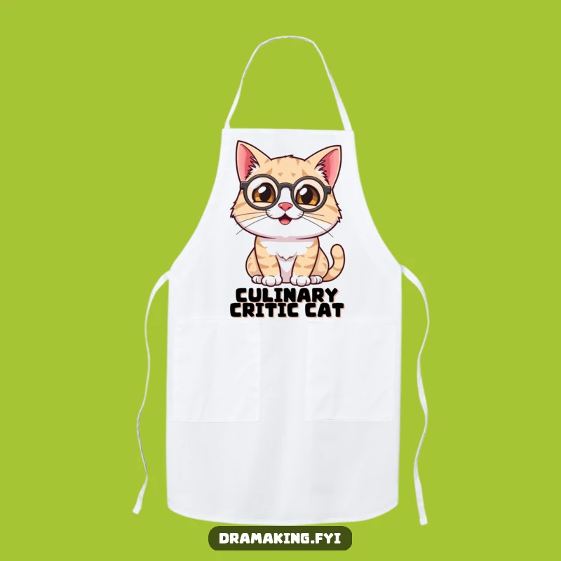 Funny Cat Apron: Monocle Feline Bib, Hilarious Chef Gift