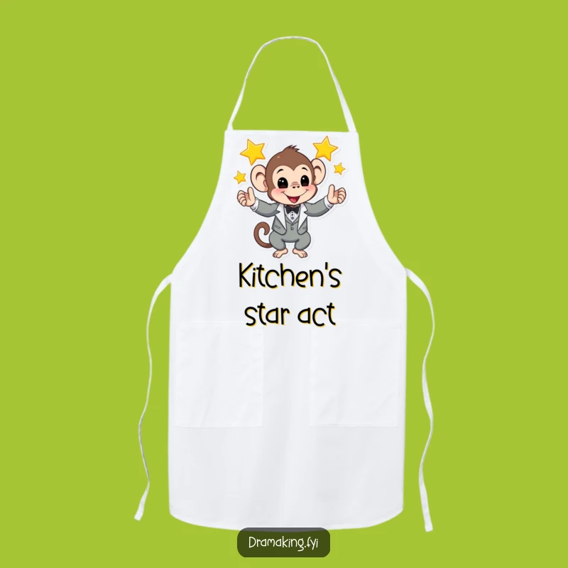 Funny Monkey Tuxedo Apron: Hilarious Kitchen Juggling, Perfect Funny Gift!