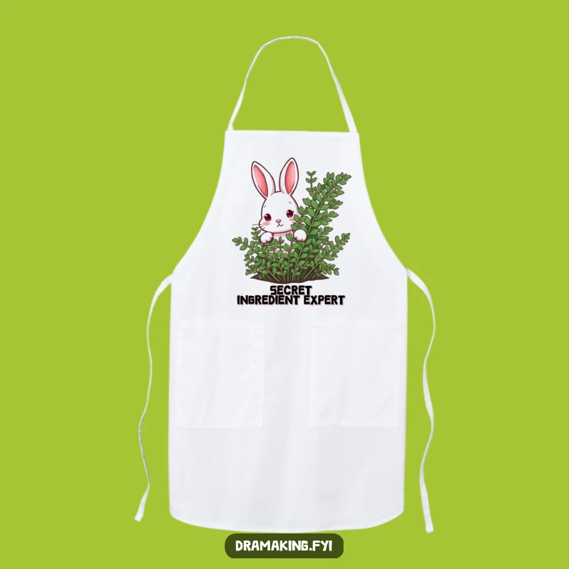 Funny Rabbit Fern Apron: Curious Kitchen Gear for Garden Enthusiasts!