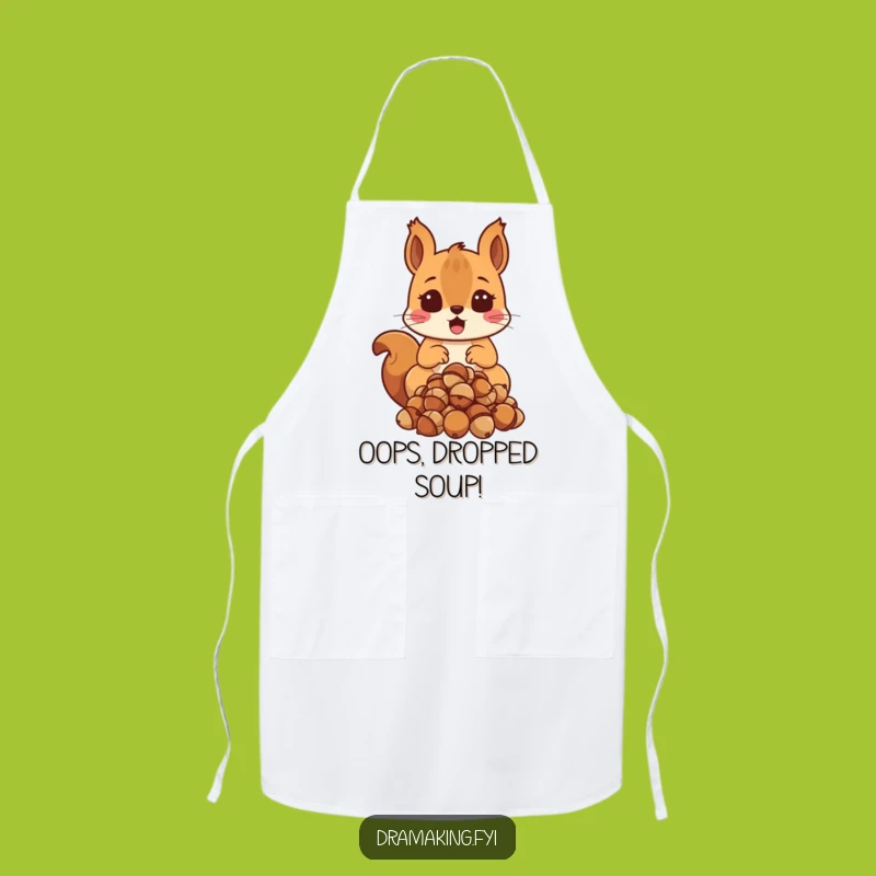 Funny Surprised Squirrel Apron: Cook with Hilarious Shock!