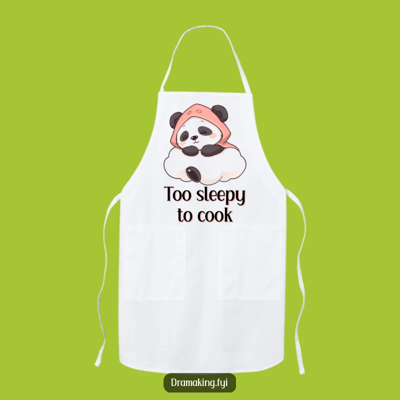 Funny Panda Cloud Apron: Hilarious Naptime Chef, Perfect Funny Gift!