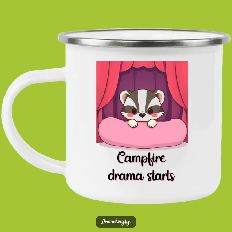 Funny Shy Badger Stage Camping Mug: Your Hilarious Companion for Quiet Adventures