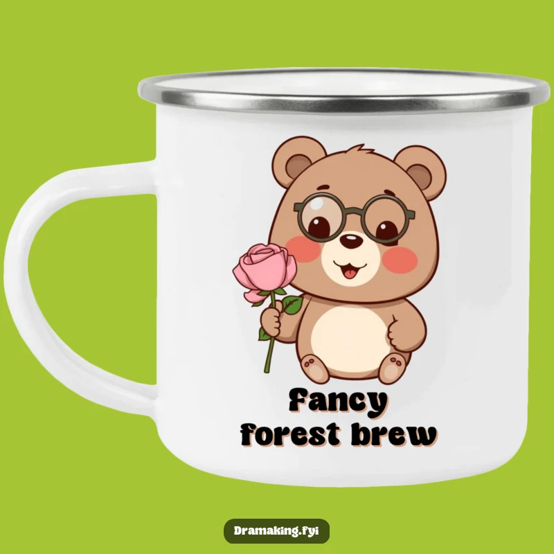 Funny Bear Monocle Camping Mug - Distinguished Camp Companion Gift!
