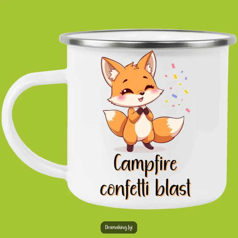 Funny Fox Campfire Mug: Durable & Humorous Celebration Design