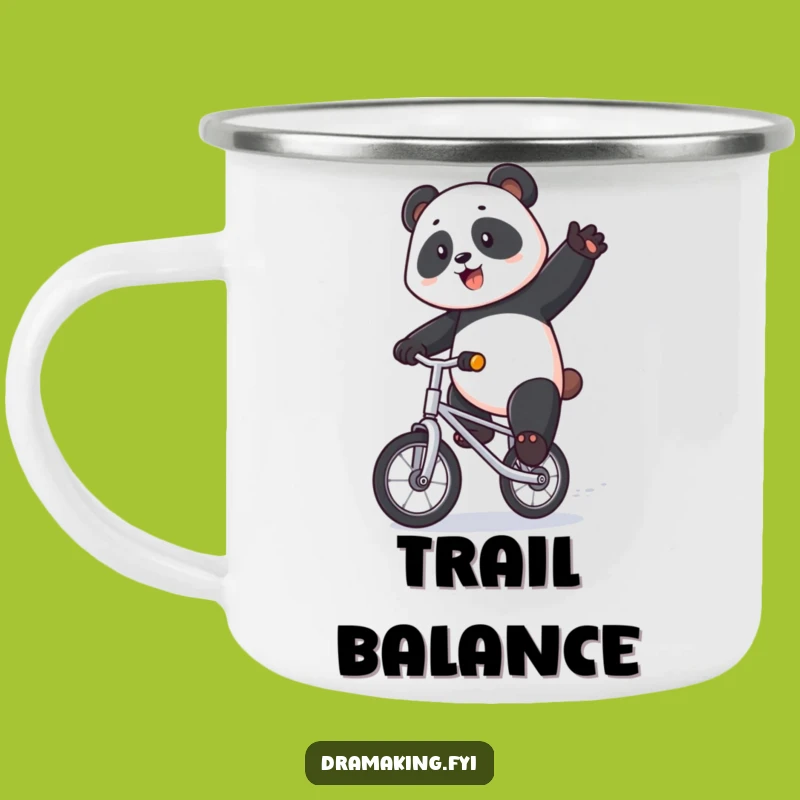 Funny Panda Unicycle Camping Mug - Durable & Hilarious Circus Drinkware, Perfect Funny Gift