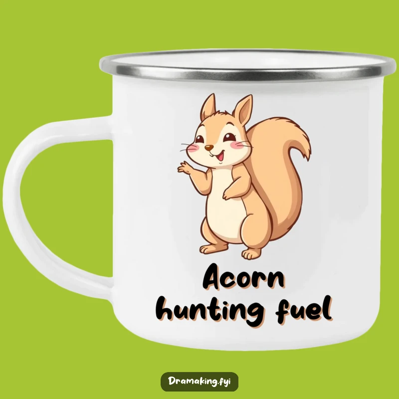 Funny Squirrel Pose Camping Mug - Hilarious Fluffy Tail Drinkware for Outdoor Fun