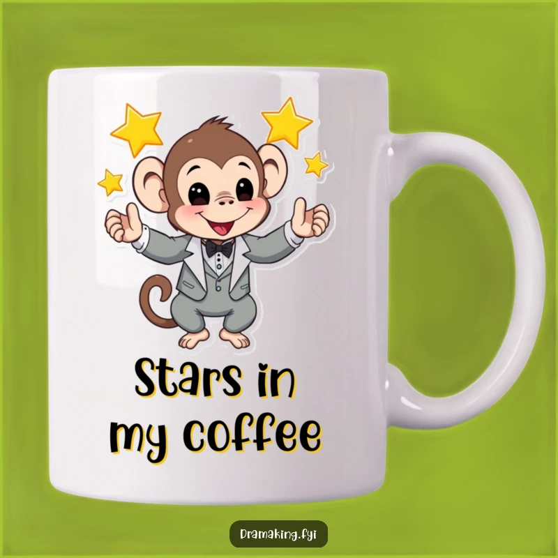 Funny Monkey Tuxedo Mug: Hilarious Star Juggler, Perfect Funny Gift!
