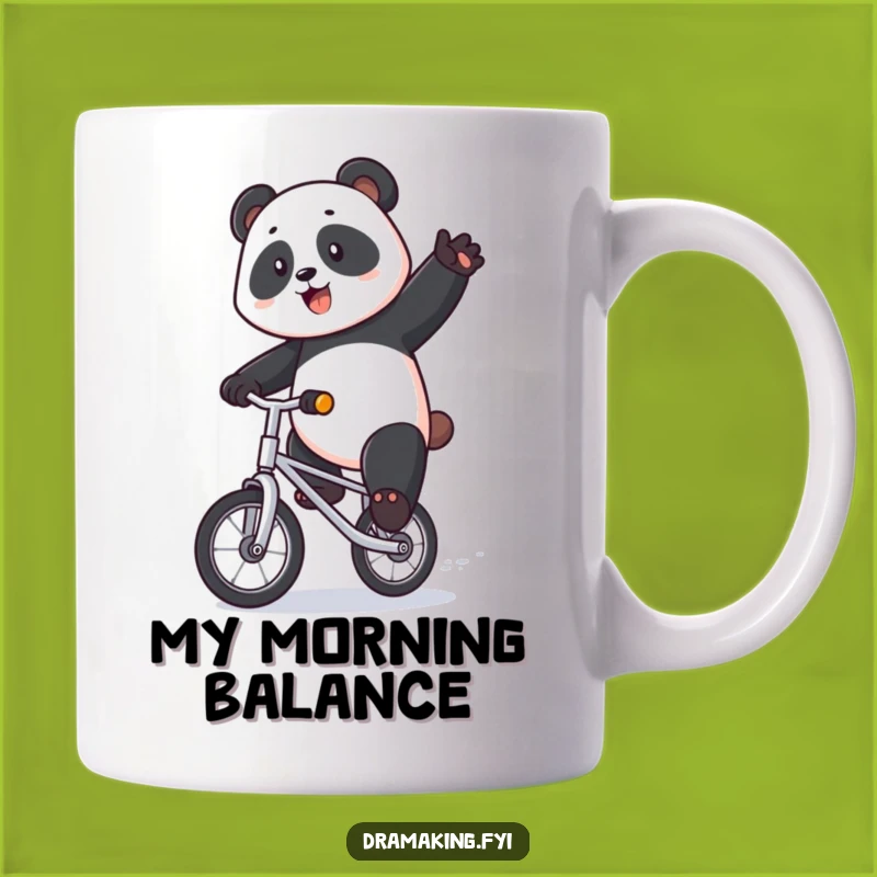 Funny Panda Unicycle Mug - Majestic Circus Humor, Perfect Funny Gift