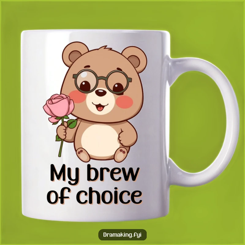 Funny Bear Monocle Mug - Gentlemanly Rose Presenter Gift!