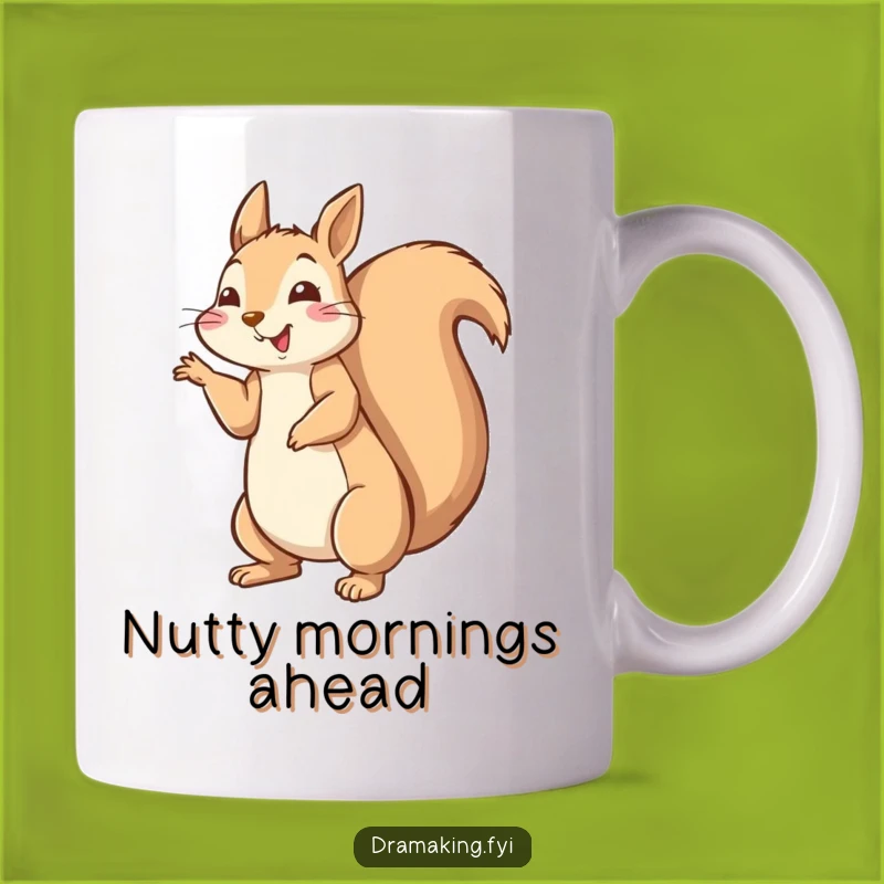 Funny Squirrel Pose Mug - Hilarious Fluffy Tail Gift for Nutty Fun