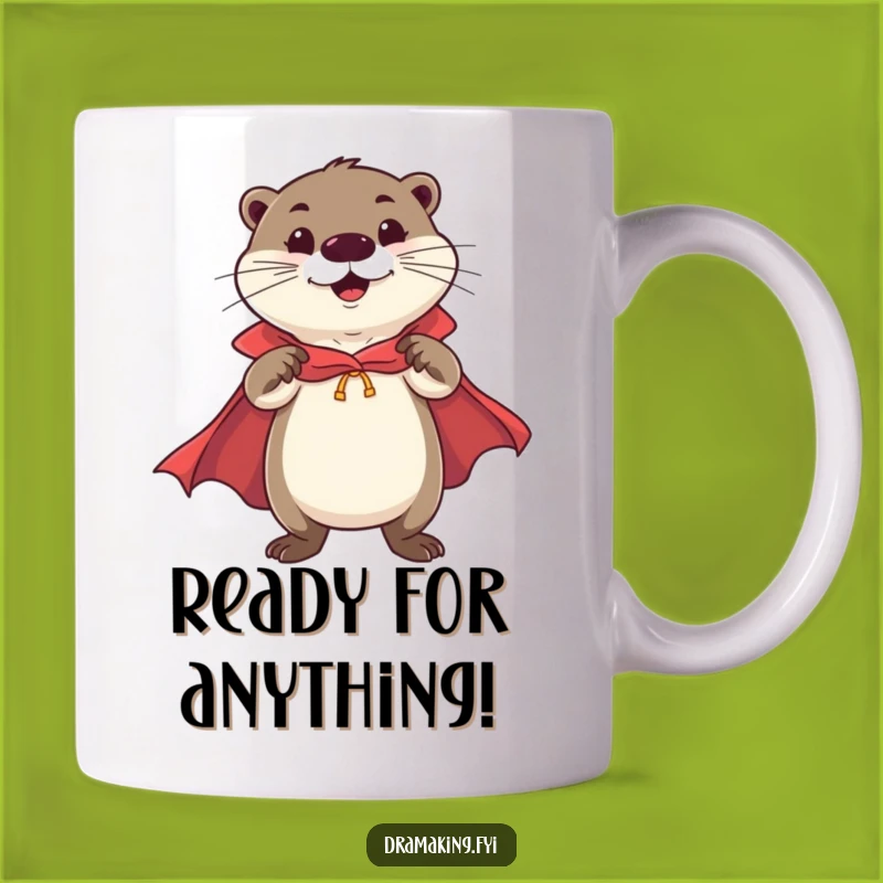 Funny Cheerful Otter Hero Mug: Flamboyant Confidence Funny Gift!