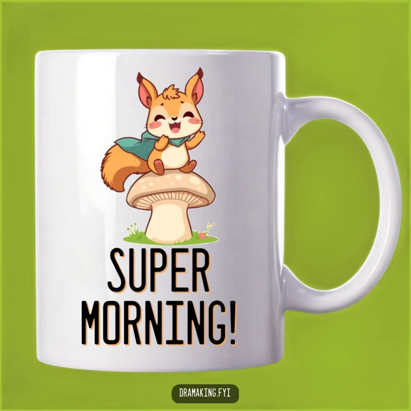 Funny Hero Squirrel Mug: Leap into Your Day with a Smile Gift