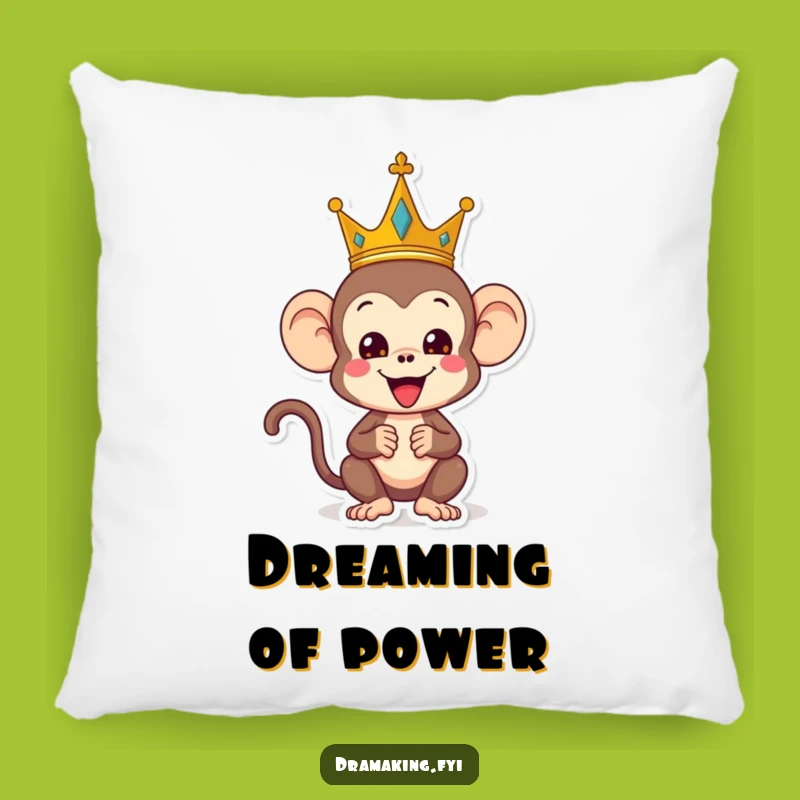 Cozy Funny Monkey King Pillow: Plush Comfort With Regal Humor