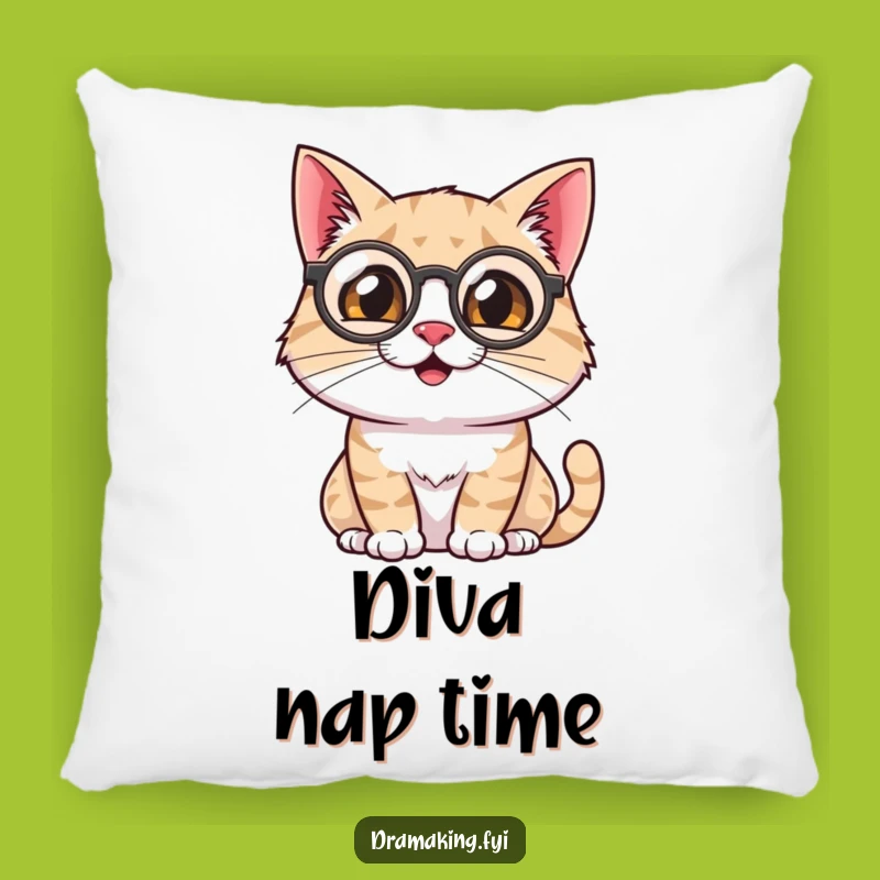 Funny Cat Pillow: Monocle Feline Cushion, Cozy Sophisticated Gift