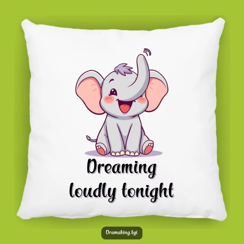 Funny Elephant Trumpet Pillow: Comfy Decor for Hilarious, Joyful Moments