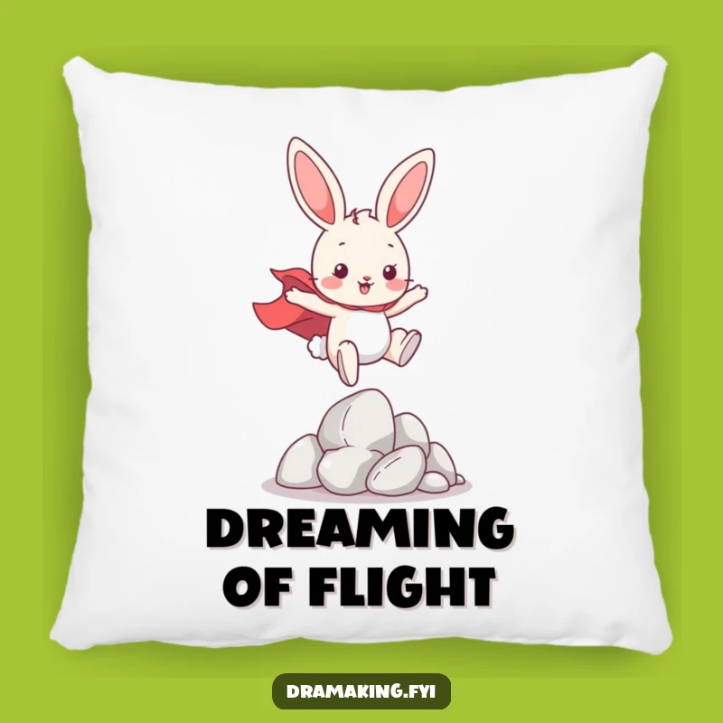 Funny Hero Bunny Pillow: Cozy Comfort with Playful Leap Design