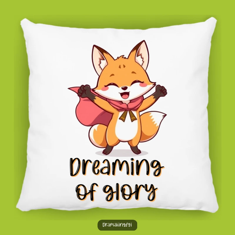 Funny Hero Fox Cape Pillow - Cozy Comfort for Victorious Souls