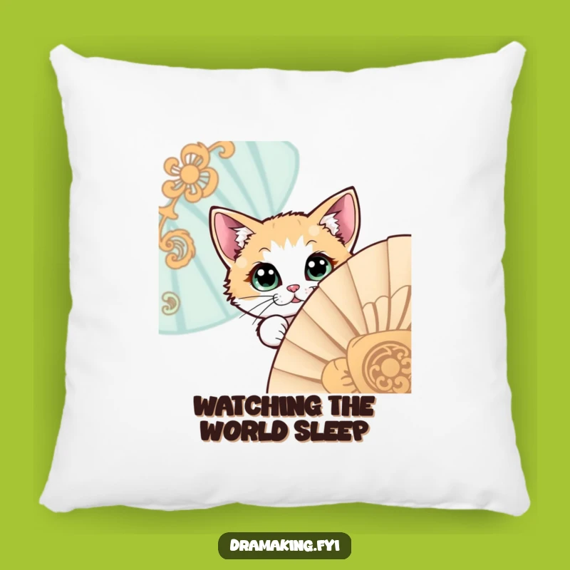 Funny Cat Peeking Pillow - Cozy Comfort with a Hint of Mystery