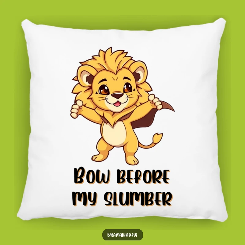 Funny Lion Cub Cape Pillow: Cozy Dramatic Accent, Perfect Funny Gift