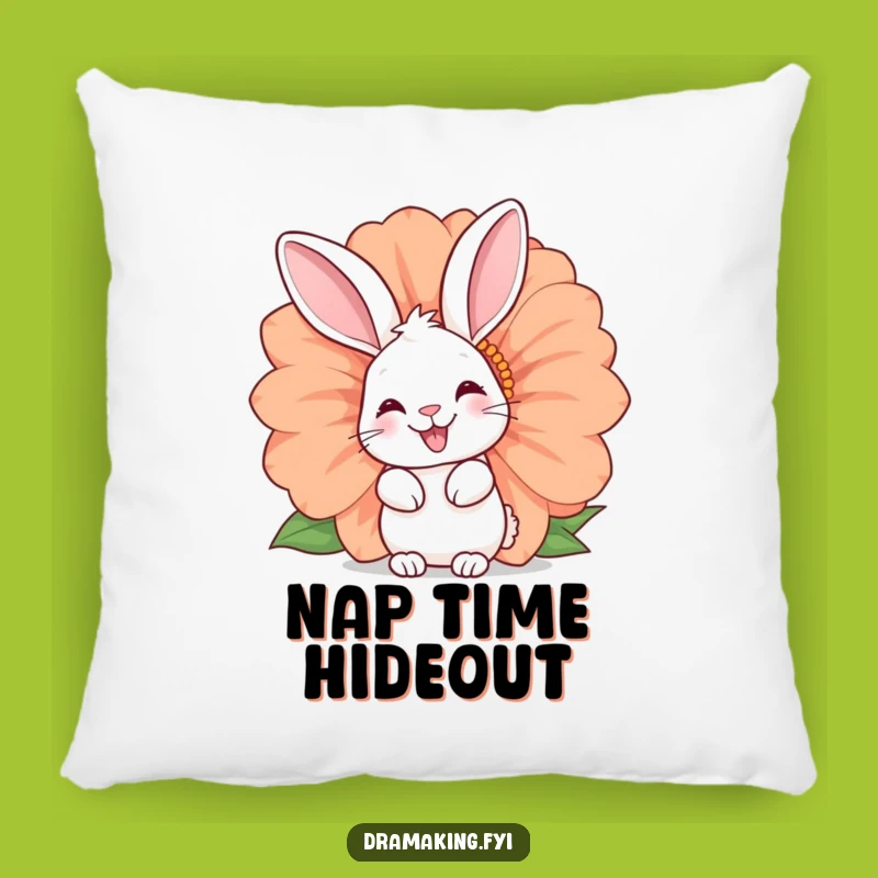 Funny Rabbit Pillow - Cozy Decor with Happy Bunny Peeking, Perfect Funny Gift