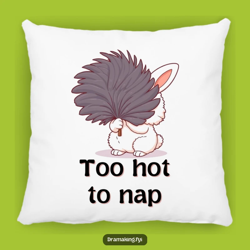 Funny Bunny Fanning Pillow: Cozy Fluffy Rabbit Accent Pillow Gift