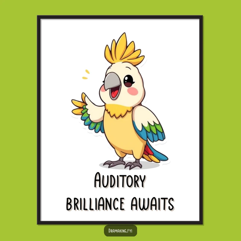 Funny Parrot Drama Digital Art: Announce Your Style, Instant Decor