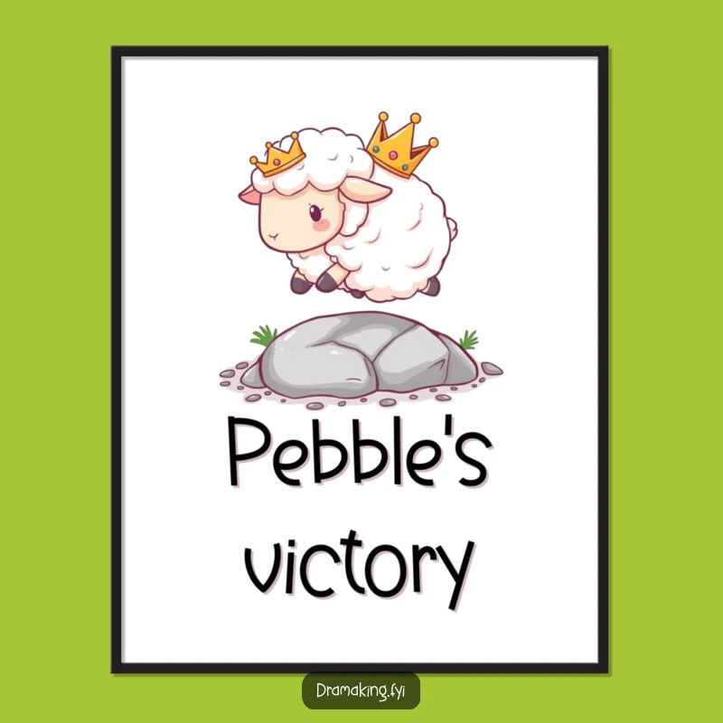 Funny Sheep Crown Digital Print: Instant Royal Fail Humor, Perfect Downloadable Gift