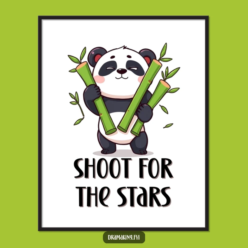 Funny Panda Juggling Digital Art - Instant Performance Decor Gift!