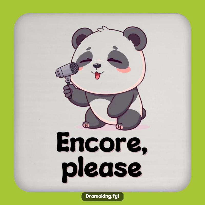 Funny Panda Microphone Coaster: Protect Surfaces with Musical Humor