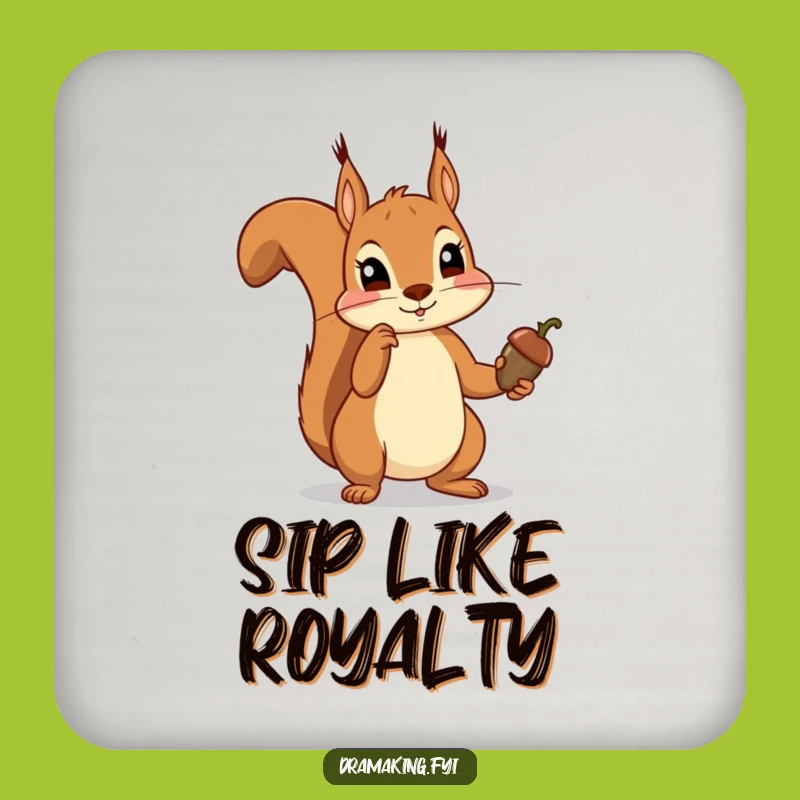 Funny Squirrel Acorn Coaster Set - Protect Surfaces Hilariously, Perfect Funny Gift