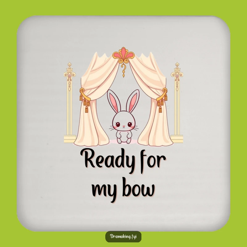 Funny Rabbit Curtain Coaster: Curious Character Protector for Your Table