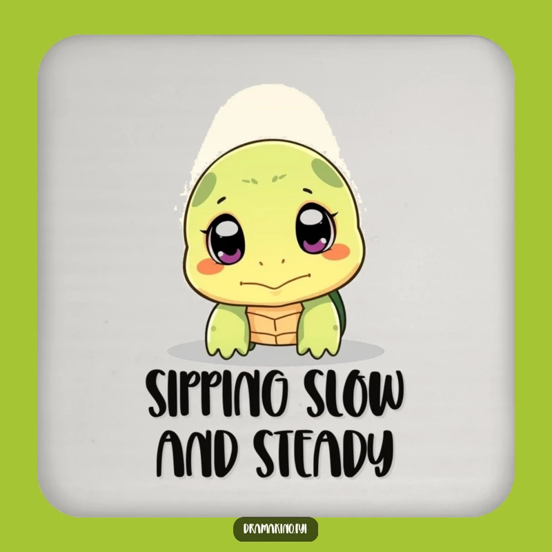 Funny Shy Turtle Coaster: Protect Surfaces, Peek-a-Boo Art