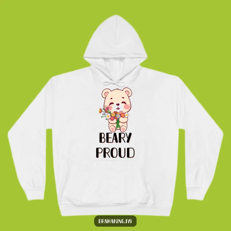 Funny Smug Bear Hoodie: Cozy Up with Bouquet Bear's Pride