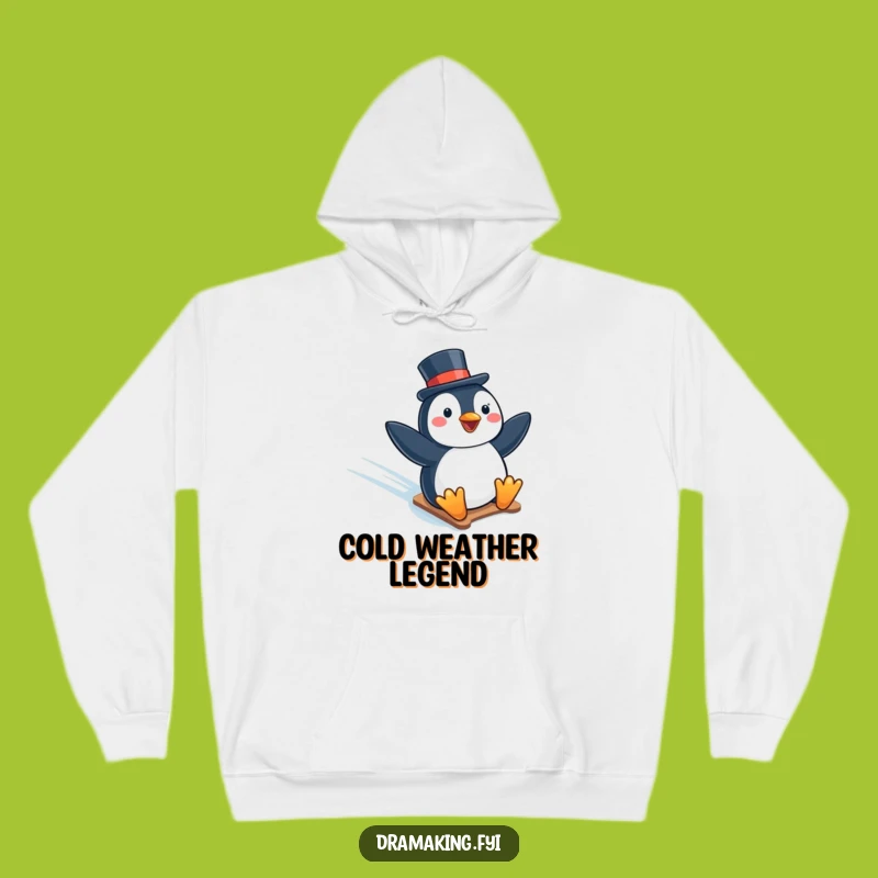Funny Penguin Top Hat Hoodie: Cozy & Hilarious Winter Warmth, Perfect Funny Gift!