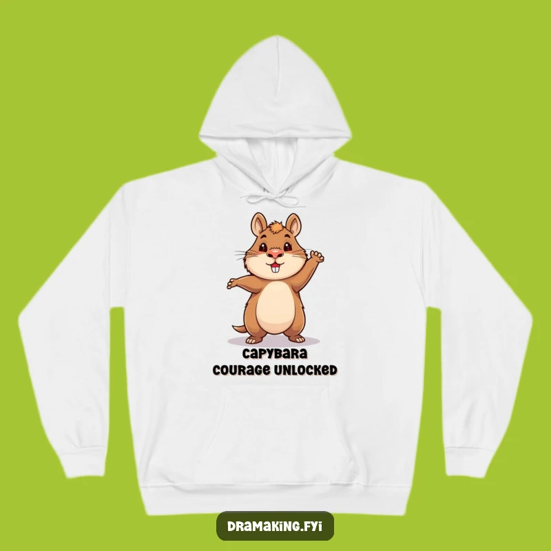 Funny Capybara Hero Hoodie: Stay Cozy with a Legendary Funny Pose!