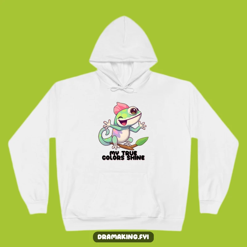 Funny Chameleon Pose Hoodie: Cozy Up with this Hilarious Reptile Sweatshirt