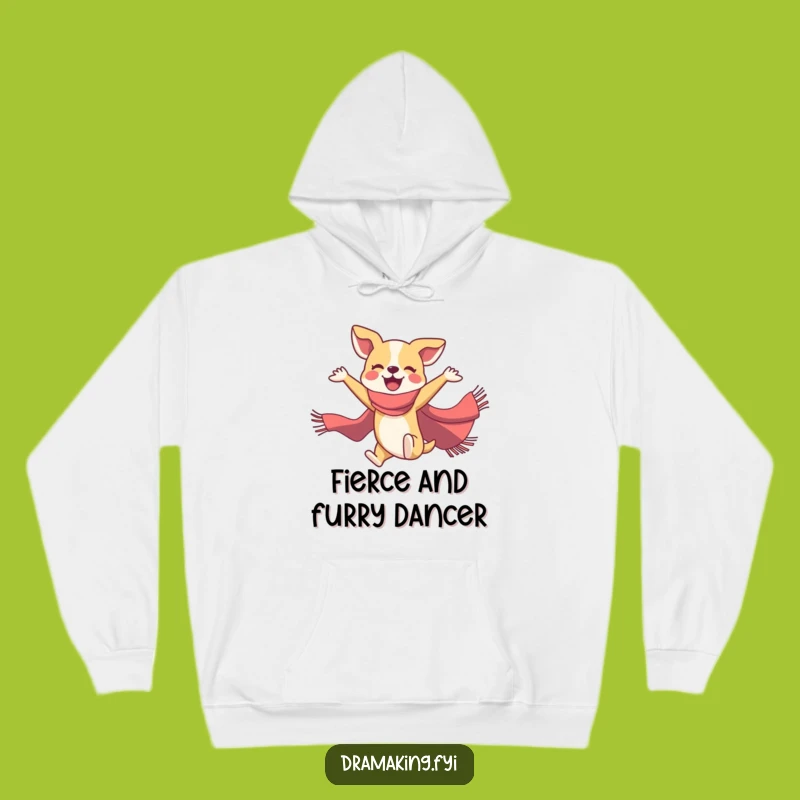 Funny Dog Ballet Hoodie: Cozy Jumper with Joyful Pooch, Ideal Funny Gift
