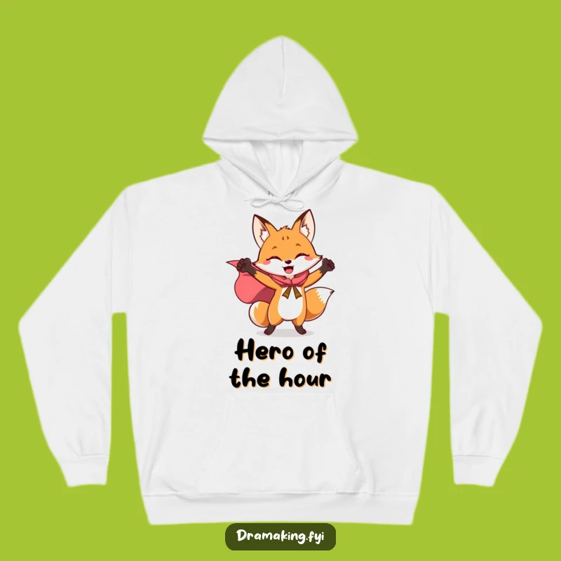Funny Hero Fox Cape Hoodie - Cozy & Triumphant Gift for All