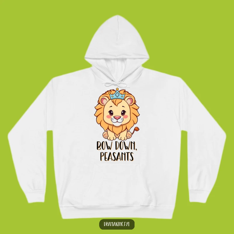 Funny Lion Cub Crown Hoodie: Cozy & Sparkly Gift for Little Kings!