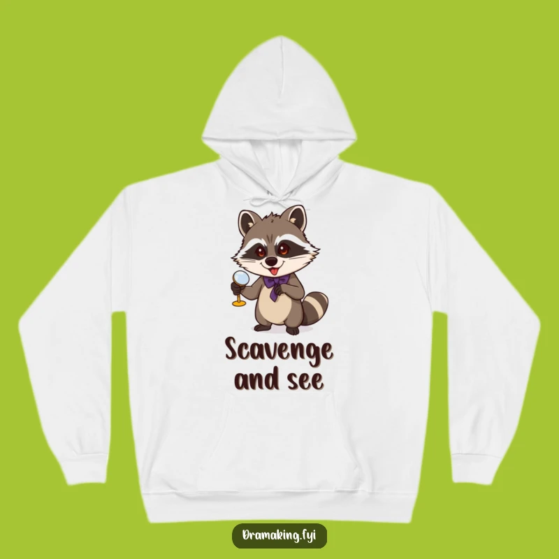 Funny Raccoon Hoodie: Mischievous Opera Sweatshirt, Cozy Theater Gift