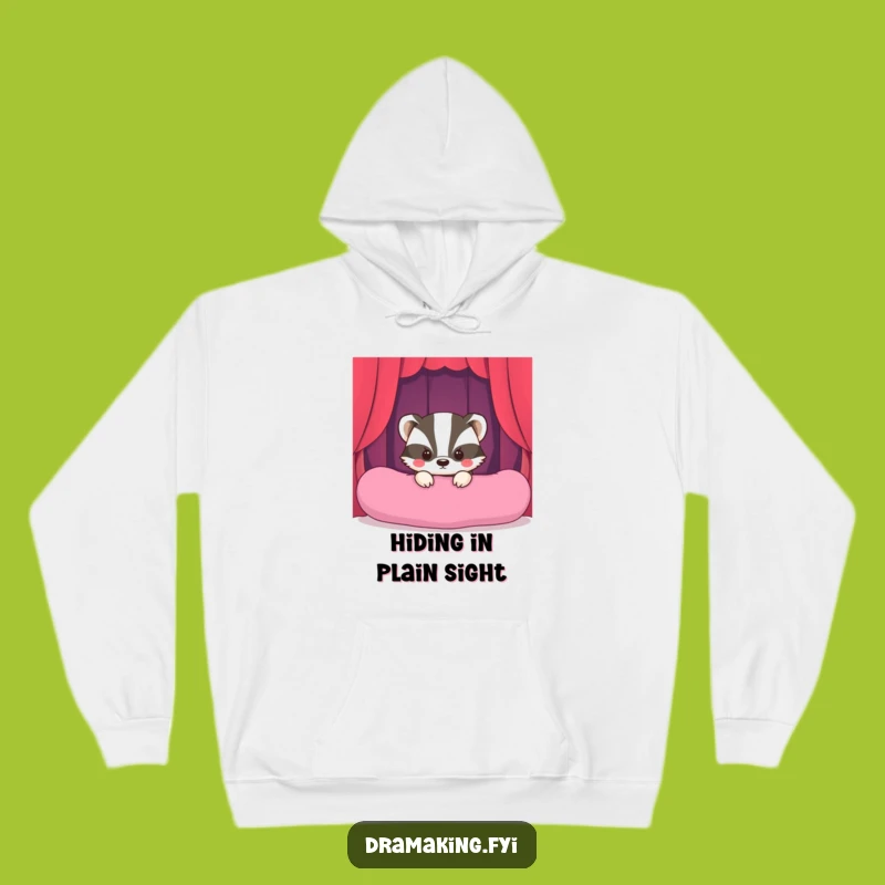Funny Shy Badger Stage Hoodie: Cozy Comfort for the Secretly Spectacular