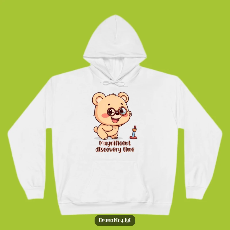Funny Bear Cub Monocle Hoodie - Comfy & Hilarious Explorer Gear