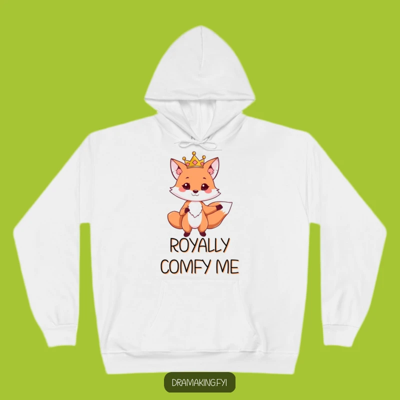 Funny Fox King Hoodie: Cozy Royal Pose Sweatshirt, Majestic & Hilarious Gift!
