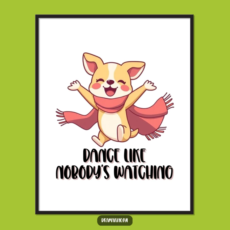 Free Printable Dog Ballet Wall Art - Funny Dancer Downloadable Decor
