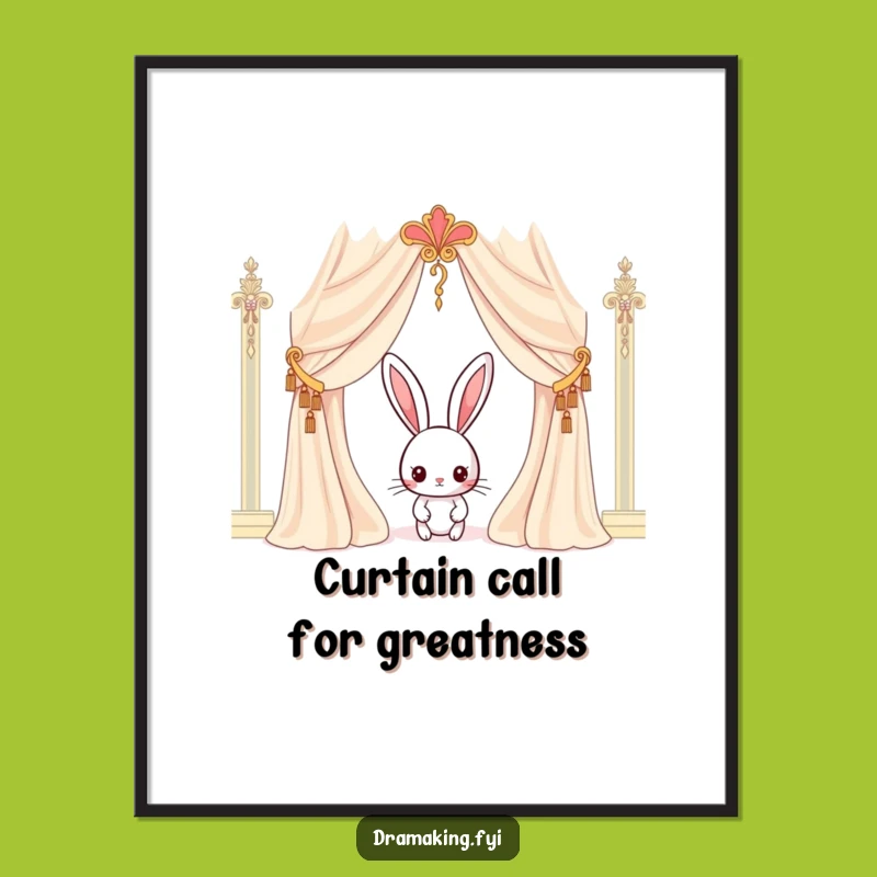 Free Printable Rabbit Curtain Art: Funny Downloadable Scene Setter Decor