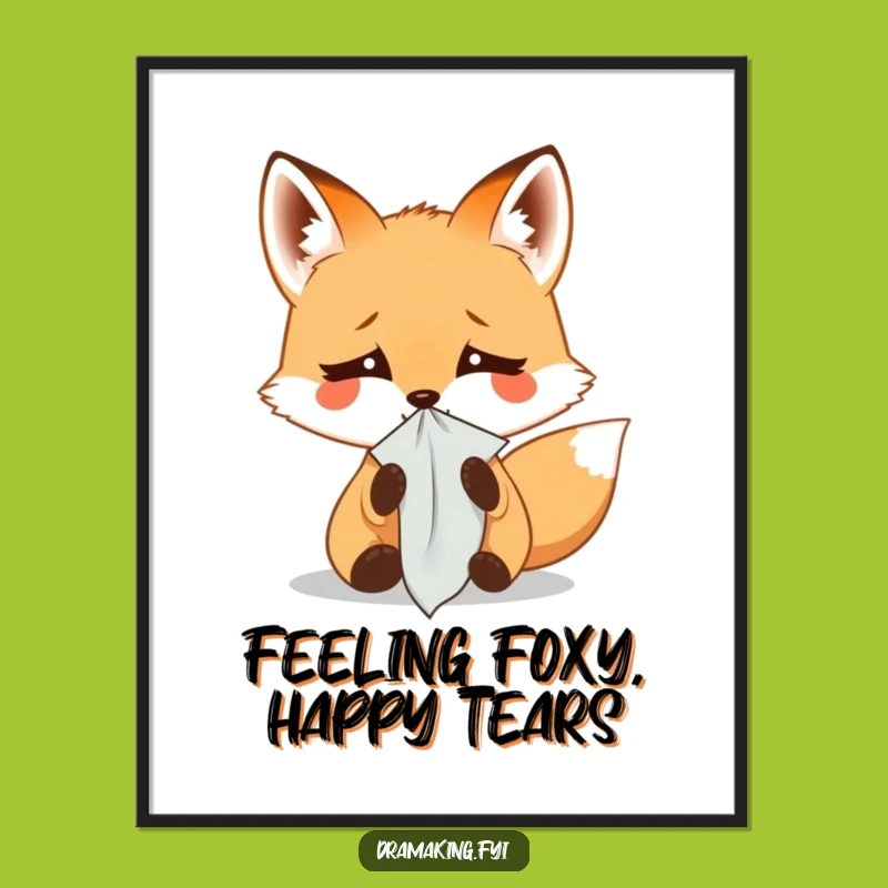 Free Printable Wall Art: Dramatic Weeping Fox - Funny Downloadable Decor