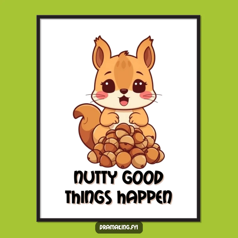 Free Printable Wall Art: Squirrel Surprise, Funny Downloadable Decor for a Whimsical Home