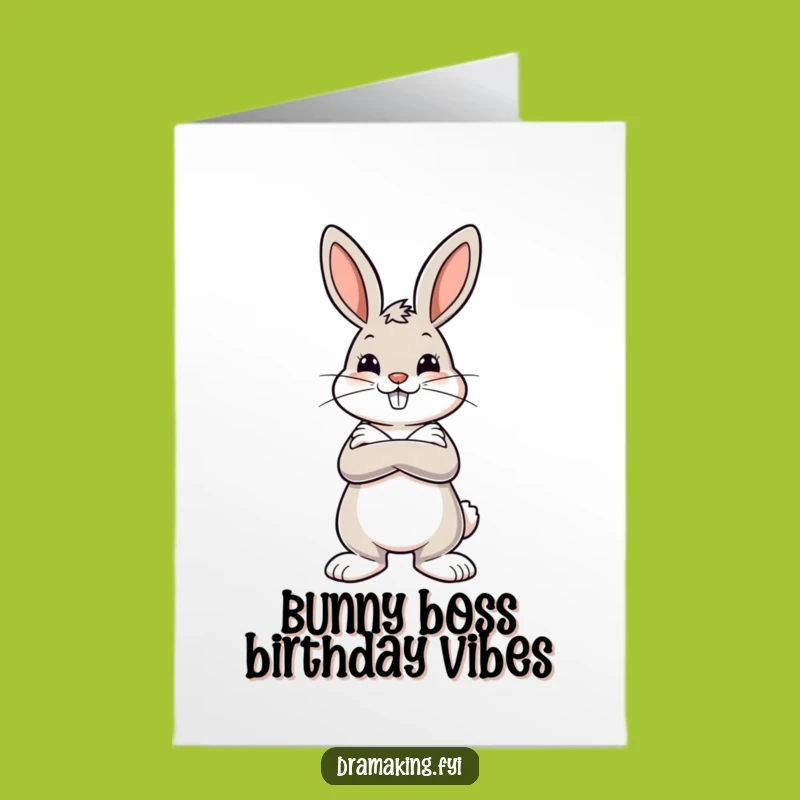 Free Printable Funny Bunny Birthday Card: Dramatic Pose Surprise!