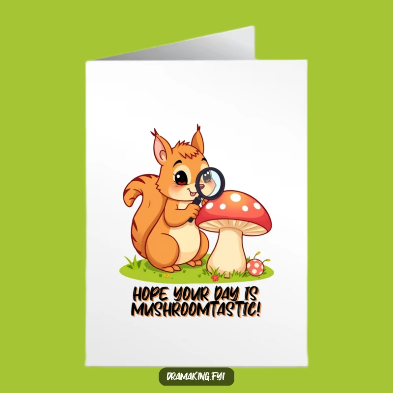 Free Printable Birthday Card: Curious Squirrel Explorer - Funny Downloadable Gift!